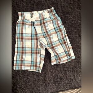Plaid Men's Shorts in Blue and Brown
